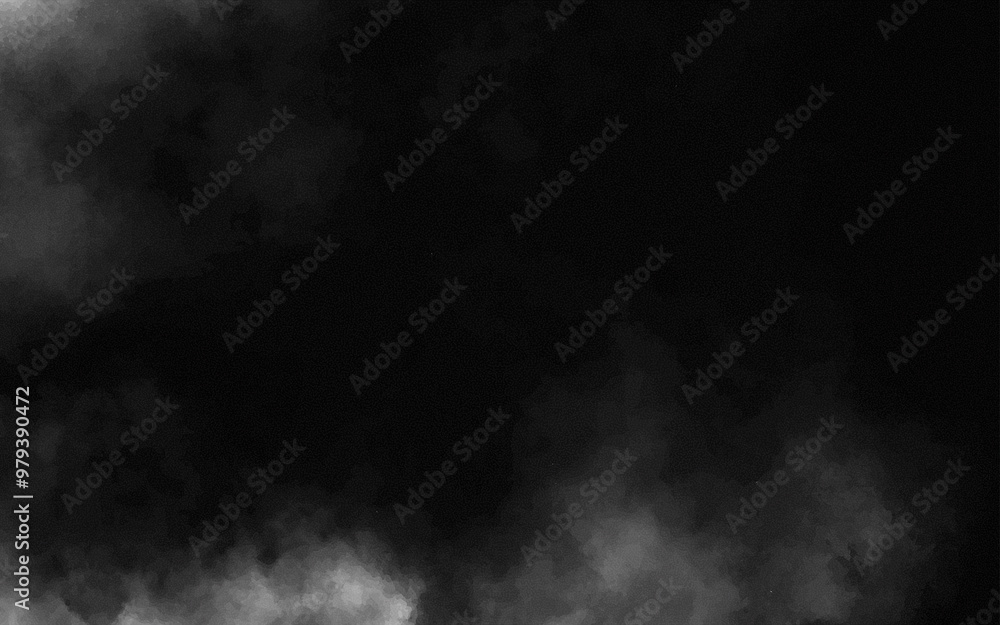 Abstract black and white realistic smoke clouds with shadow overlay effect background. Mystery dark background with spooky white light and fog. Vector illustration of smoky mist toxic vapor on floor. Abstract black and white realistic smoke clouds with shadow overlay effect background. Mystery dark background with spooky white light and fog. Vector illustration of smoky mist toxic vapor on floor.