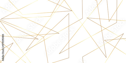 Abstract background with liens and triangles shape on white background. White and golden geometric overlapping rectangle pattern Geometric background soft shadows as patten ..White polygon textured .	