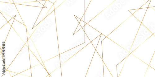 Abstract background with liens and triangles shape on white background. White and golden geometric overlapping rectangle pattern Geometric background soft shadows as patten ..White polygon textured .	