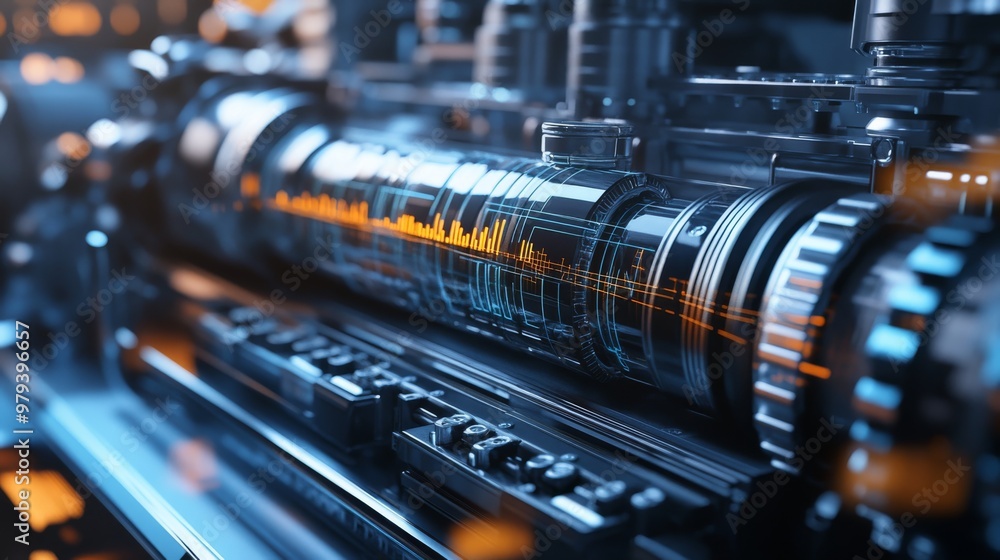 Close-up of a simulated machine performance graph, highlighting its efficiency and precision in virtual testing. Close-up of a simulated machine performance graph, highlighting its efficiency and precision in virtual testing.