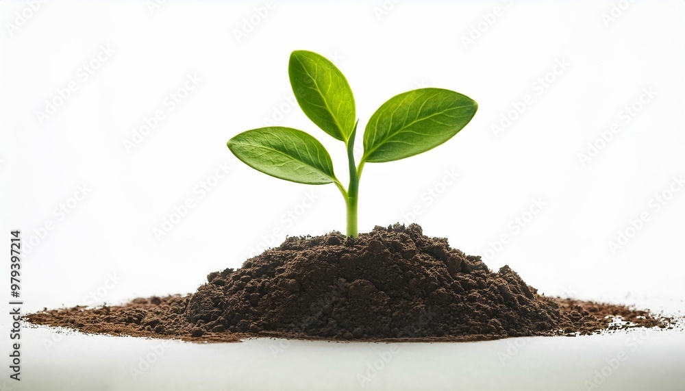 A vibrant young plant sprouting from rich soil, symbolizing growth and renewal in nature. A vibrant young plant sprouting from rich soil, symbolizing growth and renewal in nature.