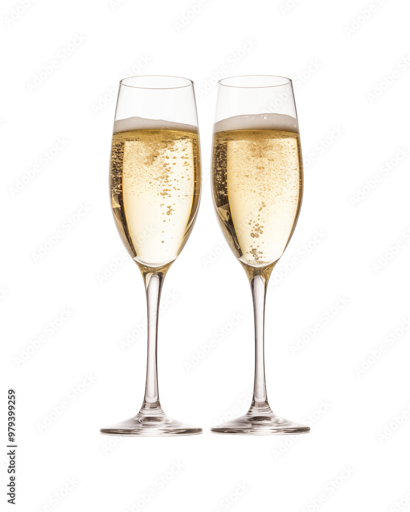 Two champagne glasses clinking, liquid splashing. Suitable for celebrations, toasting, parties, New Year's Eve themes, champagne advertisements, and weddings. Generative AI Two champagne glasses clinking, liquid splashing. Suitable for celebrations, toasting, parties, New Year's Eve themes, champagne advertisements, and weddings. Generative AI