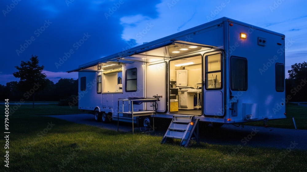 Modern Chronotherapy Mobile Clinic with Sleep Lab Offering Convenient Exterior Services Modern Chronotherapy Mobile Clinic with Sleep Lab Offering Convenient Exterior Services