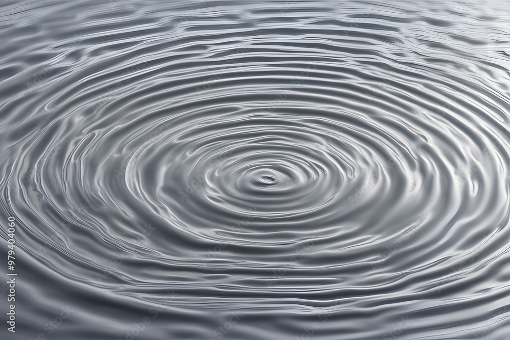 A silver water ripple with soft metallic reflections and fine ripples, Ai Generated A silver water ripple with soft metallic reflections and fine ripples, Ai Generated