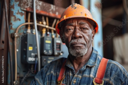 Portrait of a middle aged male plumber