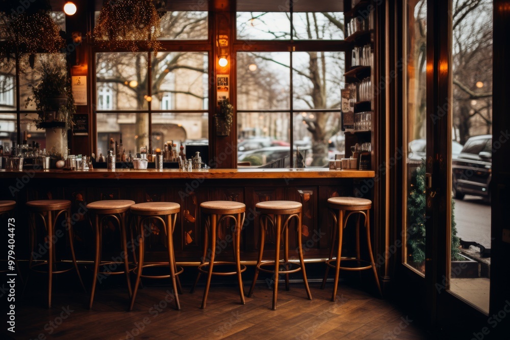 Interior of a empty cafe shop in London Interior of a empty cafe shop in London
