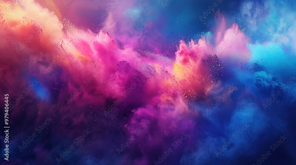 Fototapeta premium colourful cloud of holi festival
