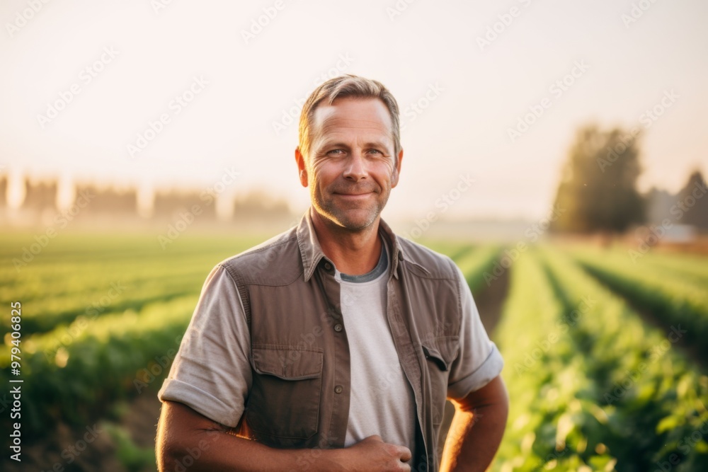 Smiling portrait of a middle aged Caucasian male farmer Smiling portrait of a middle aged Caucasian male farmer