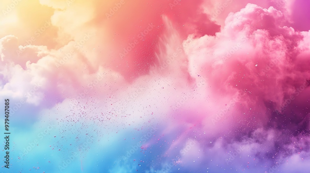 Fototapeta premium colourful cloud of holi festival