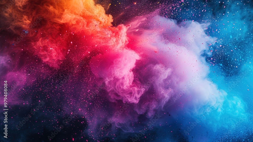 Fototapeta premium colourful cloud of holi festival