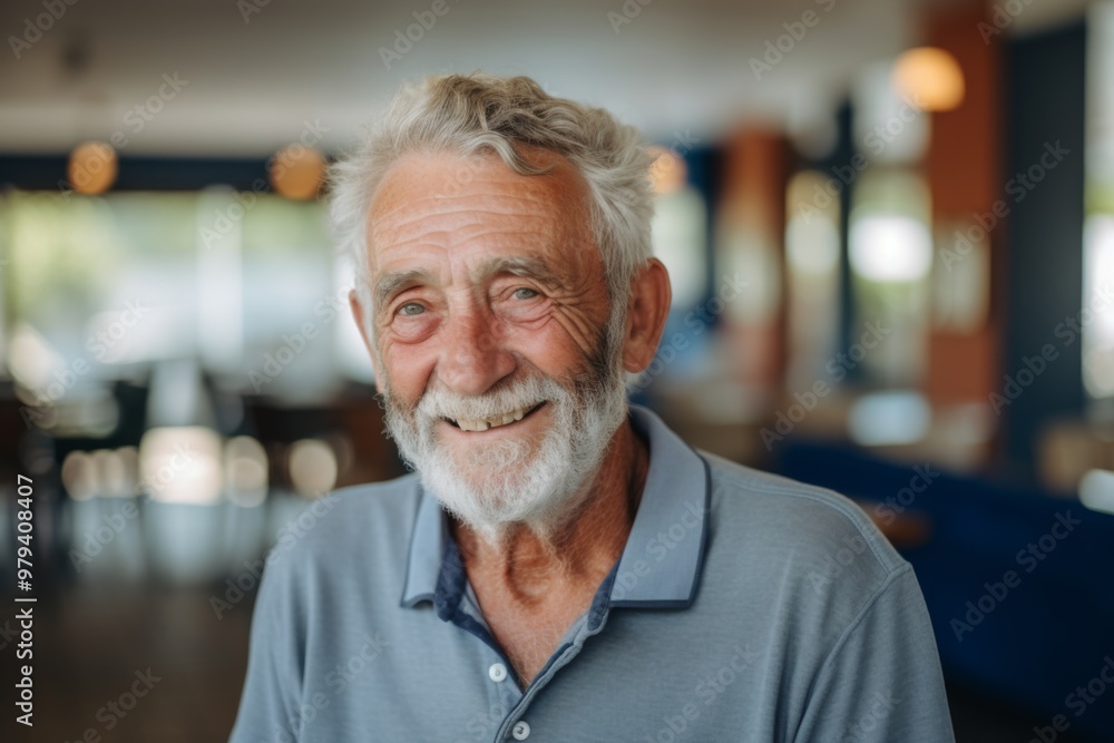 Portrait of a smiling senior Caucasian man in nursing home Portrait of a smiling senior Caucasian man in nursing home