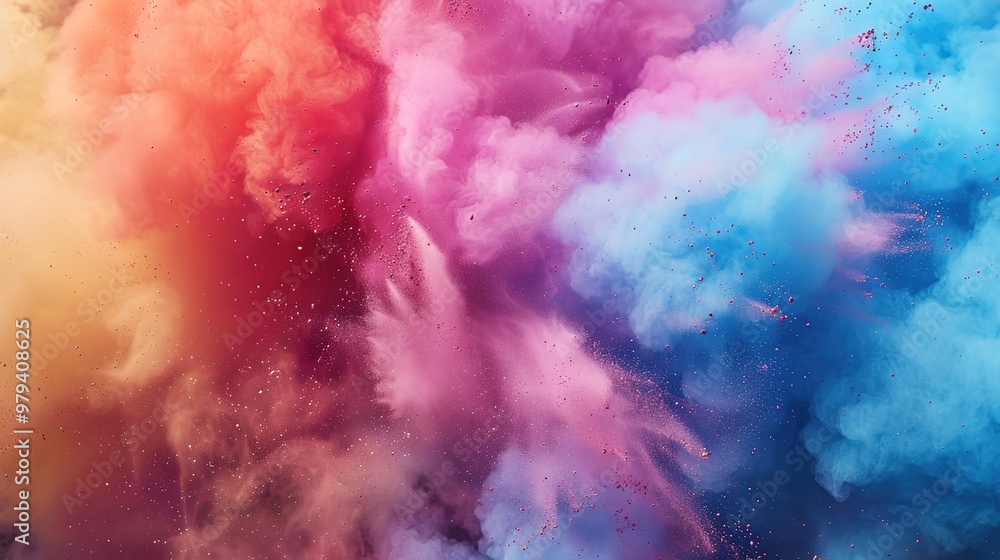 Fototapeta premium colourful cloud of holi festival
