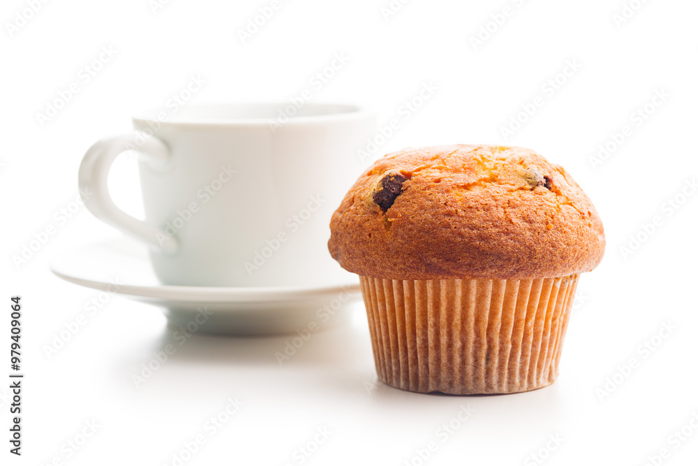 Sweet muffin cakes isolated on white background. Sweet muffin cakes isolated on white background.