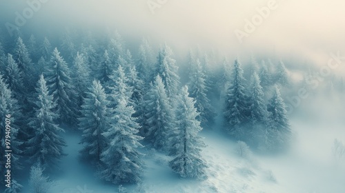 Wintery Pine Forest