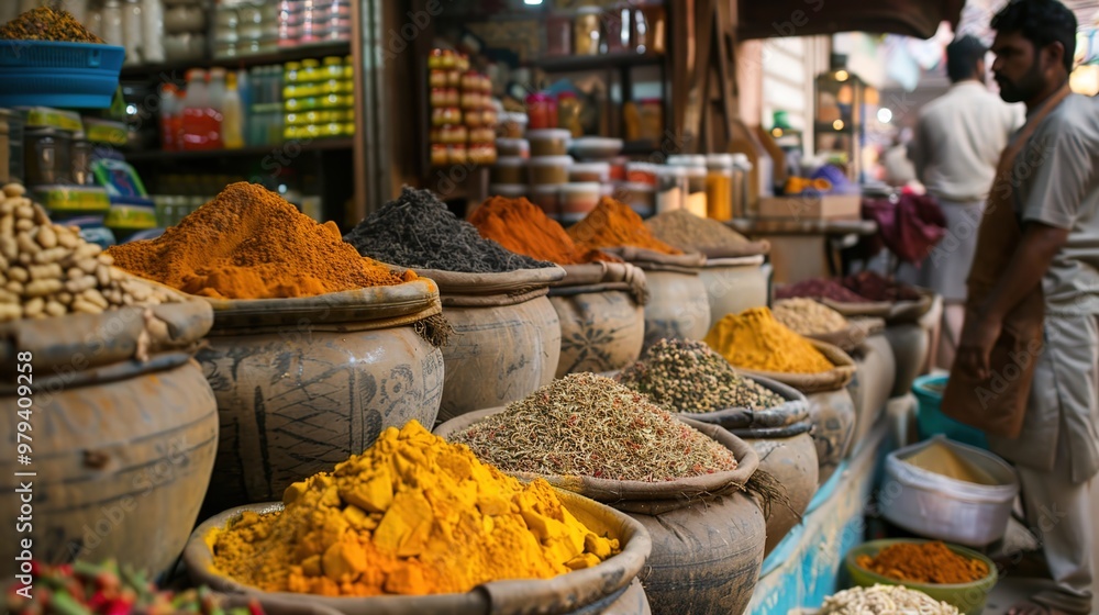 Fototapeta premium Indian spice wallpaper