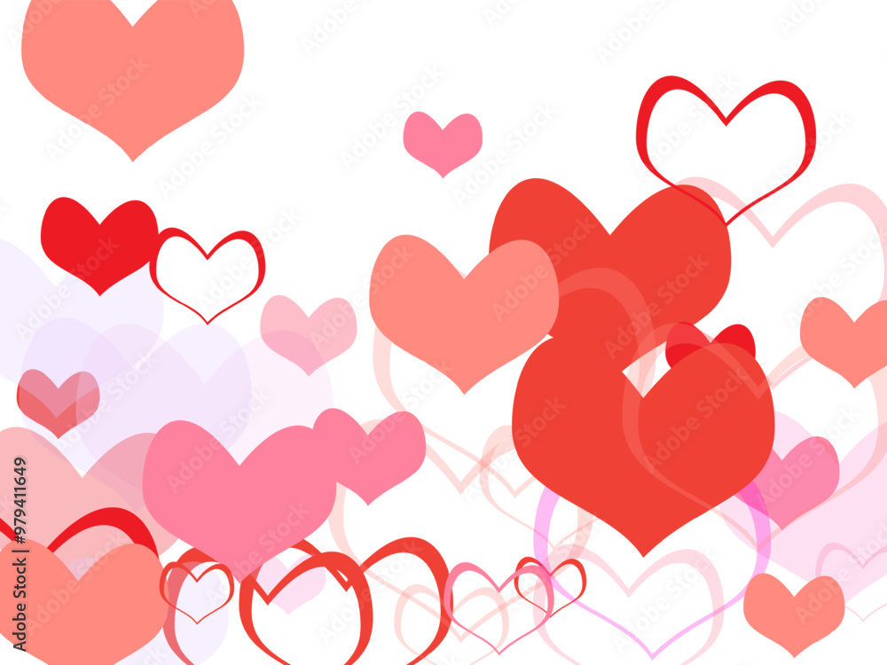 Valentine's Day background - a circular frame of scattered heart shaped confetti over white background. Creative romantic backdrop Valentine's Day background - a circular frame of scattered heart shaped confetti over white background. Creative romantic backdrop