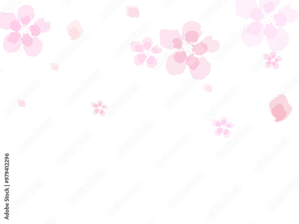 Spring flowers falling vector illustration. Spring petals pink flowers. Spring flowers falling vector illustration. Spring petals pink flowers.