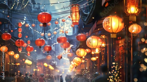 Chinese new year lantern wallpaper