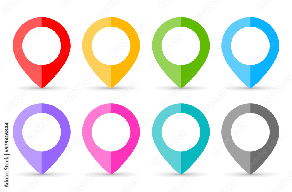 Map pin buttons, location pointers set