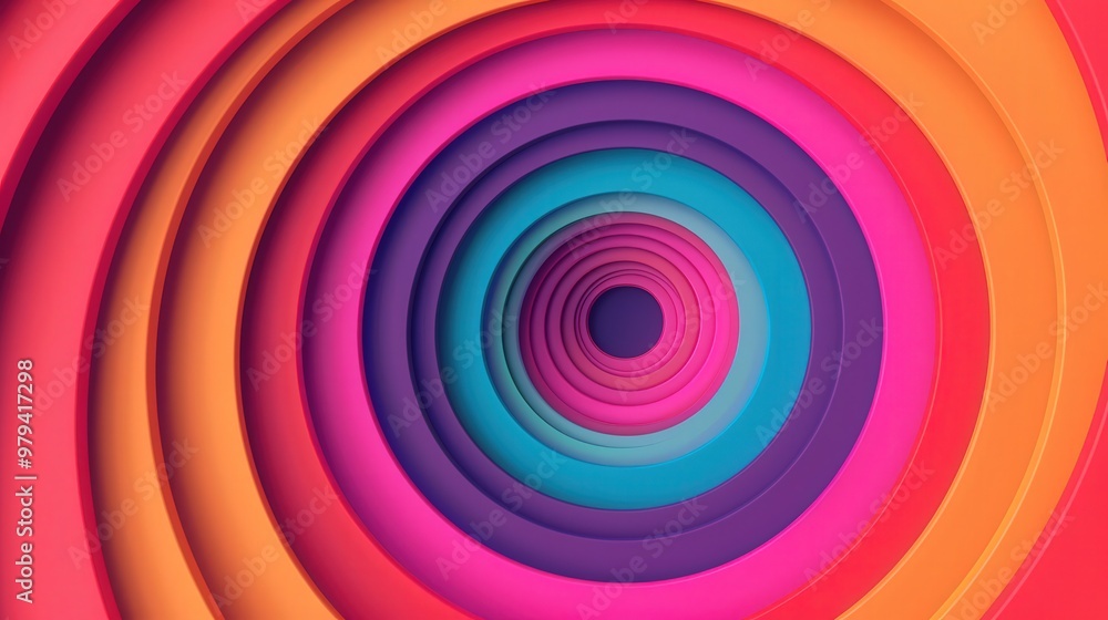 Vibrant 3D Spirals in Abstract Composition, dynamic swirling shapes, bold colors, modern flat design, visual depth, engaging patterns, artistic exploration of form and movement Vibrant 3D Spirals in Abstract Composition, dynamic swirling shapes, bold colors, modern flat design, visual depth, engaging patterns, artistic exploration of form and movement