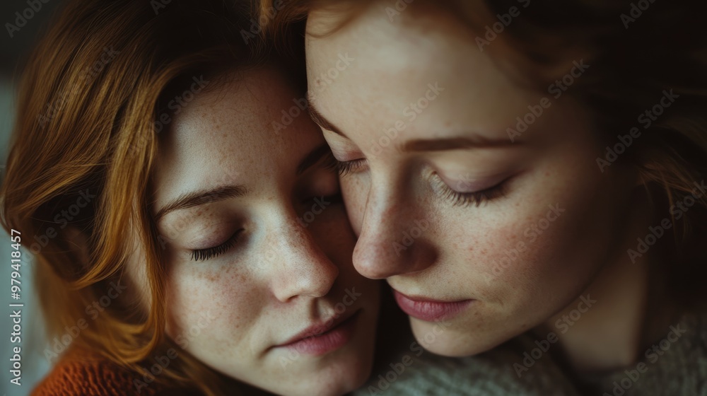 Emotional support portrait, showing a moment of vulnerability and support between close friends. Emotional support portrait, showing a moment of vulnerability and support between close friends.