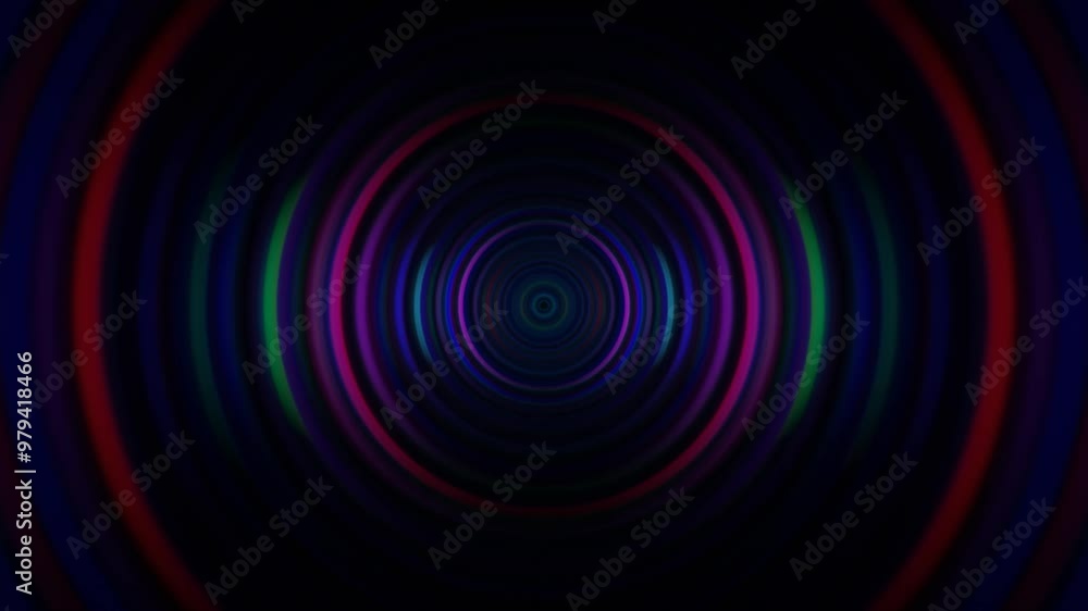 Abstract Minimalist Neon Light Arcs on Dark Background Abstract Minimalist Neon Light Arcs on Dark Background