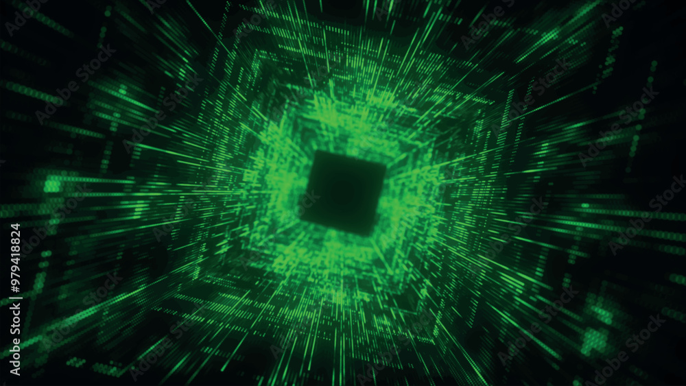 Fototapeta premium Abstract background with connecting dots and lines. Network connection structure. Plexus effect. 3d Vector illustration.