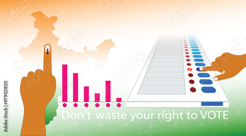 Indian general election concept vector design background