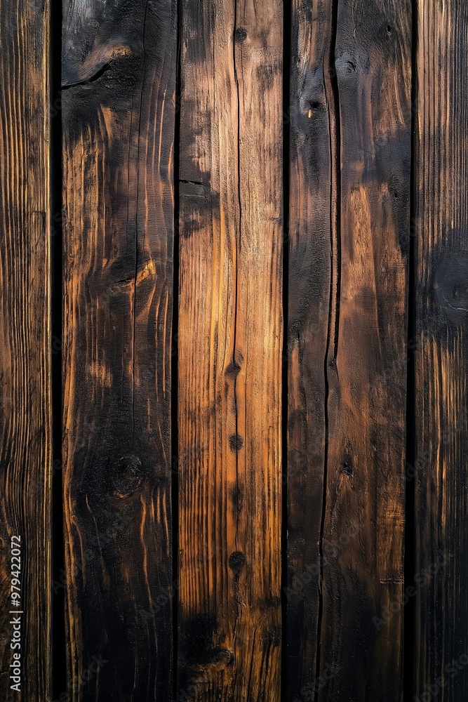 Detailed close-up of rustic wooden planks showcasing their aged and weathered texture with varying shades of brown. Detailed close-up of rustic wooden planks showcasing their aged and weathered texture with varying shades of brown.
