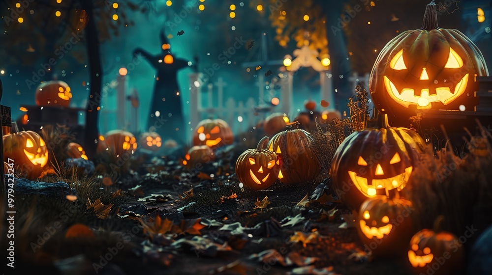 Fototapeta premium Spooky halloween wallpaper