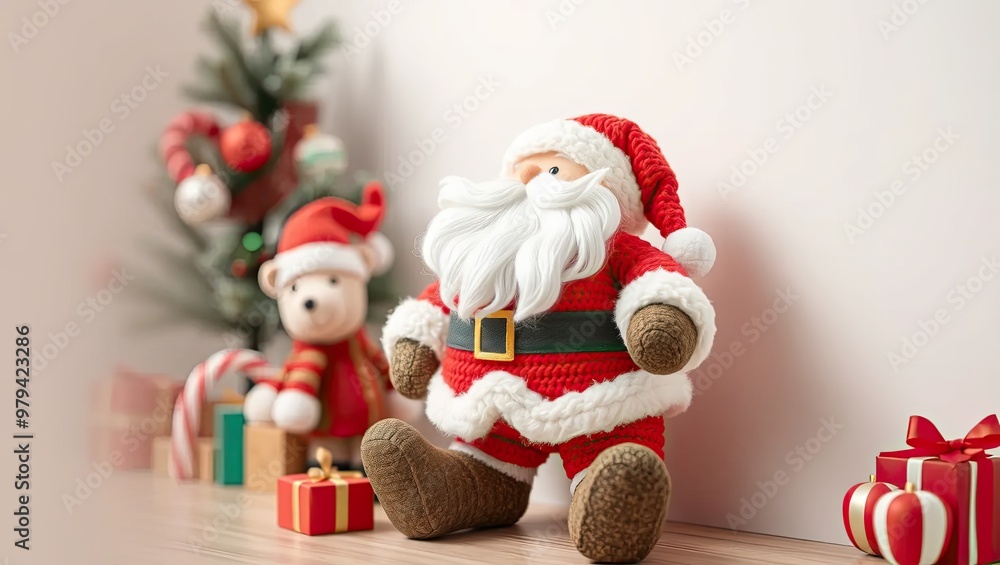 Santa Claus Toy with Christmas Tree and Presents Santa Claus Toy with Christmas Tree and Presents