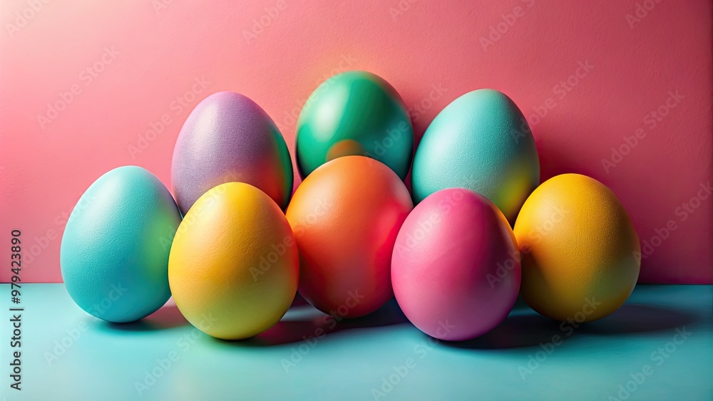 vibrant monochromatic minimalist easter egg still life composition vibrant monochromatic minimalist easter egg still life composition