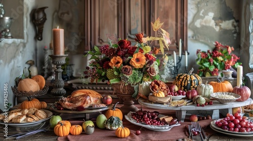 Thanksgiving feast wallpaper