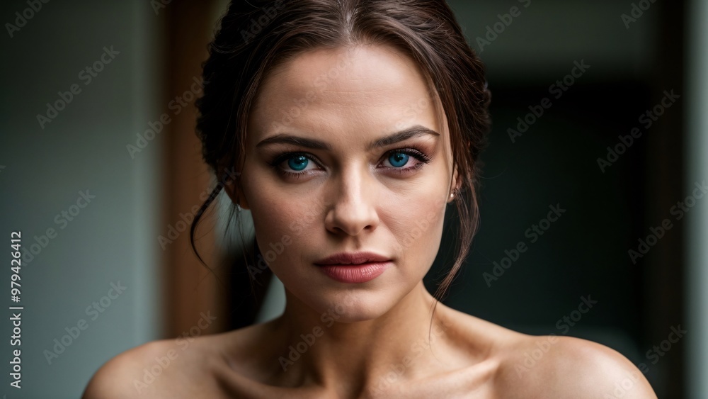Naklejka premium woman, beauty, hair, face, model
