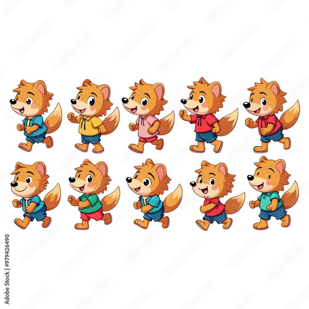set of cartoon dog collection ,isolated on white background , transparent png image set of cartoon dog collection ,isolated on white background , transparent png image