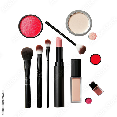 Makeup Essentials Collection PNG, isolated on white background PNG photo