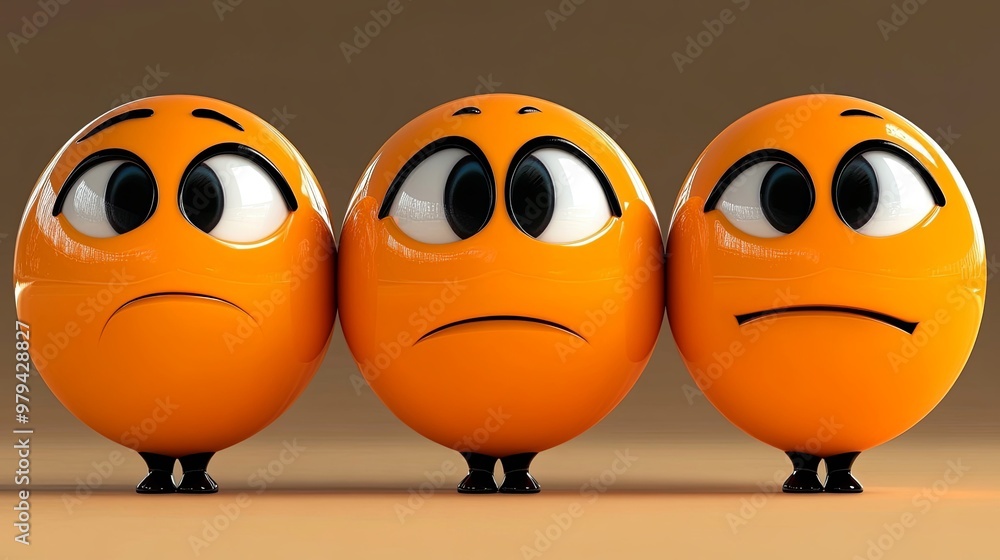 3D yellow emoji emoticon face 3D yellow emoji emoticon face