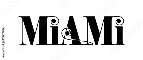 Miami text design