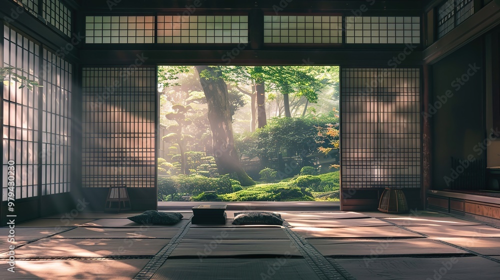 Fototapeta premium Japanese teahouse wallpaper