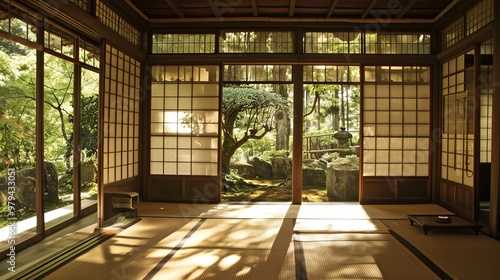 Japanese teahouse interior