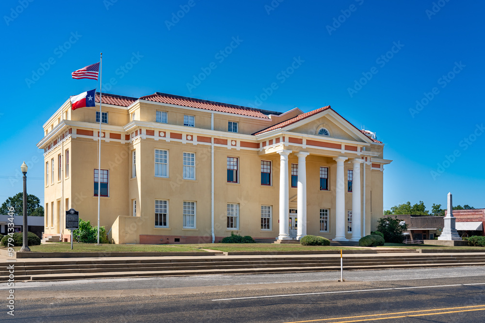Naklejka premium Linden, Texas, Cass County Courthouse