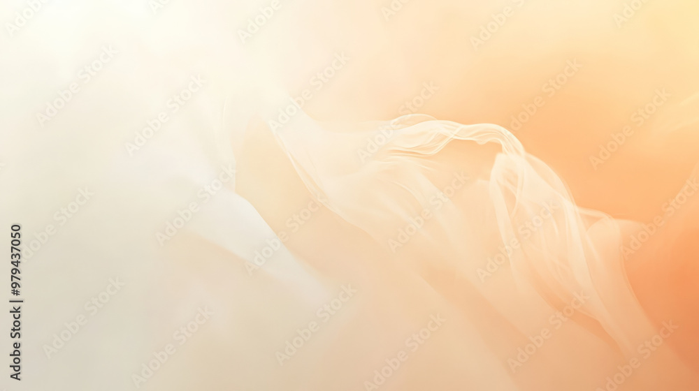 Fototapeta premium A soft gradient shifting from peach to light cream, with a warm, comforting tone and smooth color transitions, perfect for a gentle abstract background.