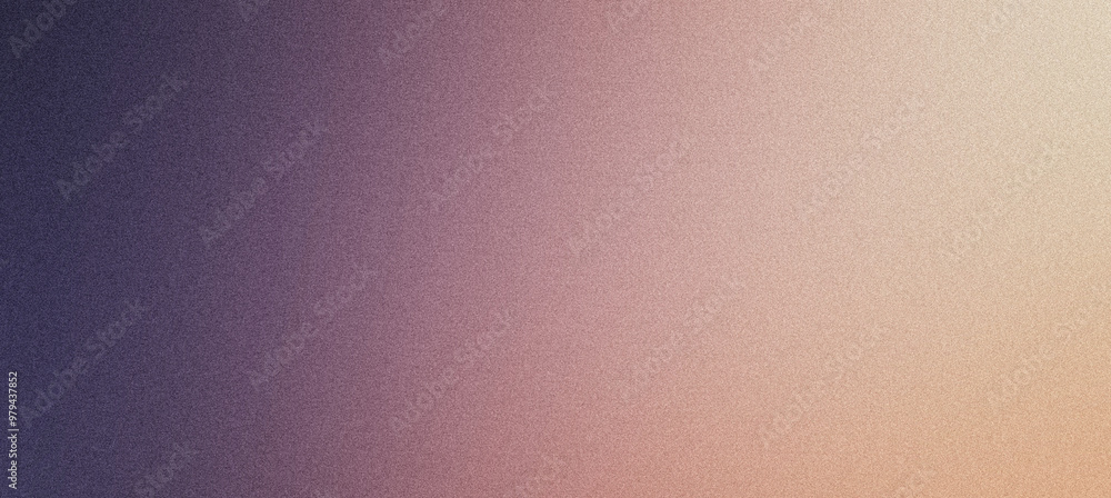 Abstract grainy gradient background fading from purple to beige Abstract grainy gradient background fading from purple to beige