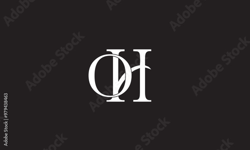OH, HO, O, H Abstract Letters Logo Monogram
