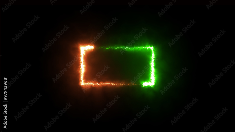 Abstract fire beautiful color neon light rectangle illustration background Abstract fire beautiful color neon light rectangle illustration background
