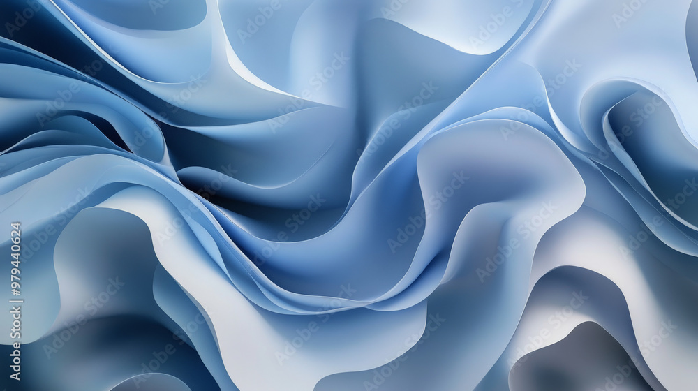 An abstract 3D splash of cool blue and soft gray, with gentle, flowing shapes expanding outward, creating a serene and sophisticated background with smooth gradients. An abstract 3D splash of cool blue and soft gray, with gentle, flowing shapes expanding outward, creating a serene and sophisticated background with smooth gradients.