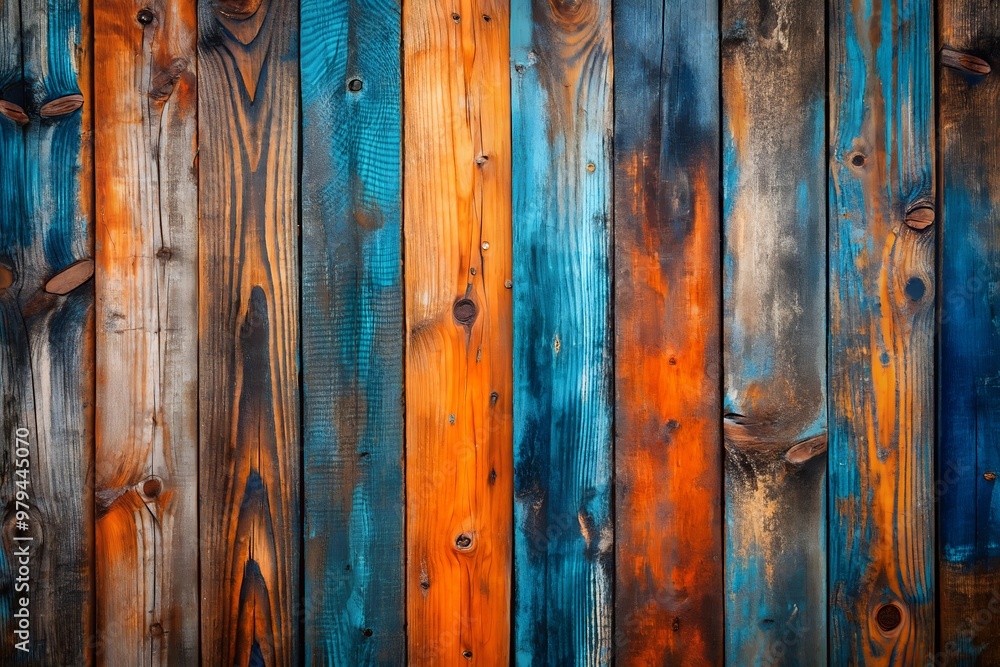 blue and orange and dark and dirty wood wall wooden plank board texture background blue and orange and dark and dirty wood wall wooden plank board texture background