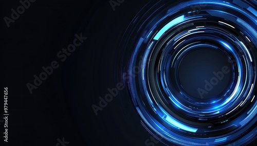 Abstract Blue Rings photo