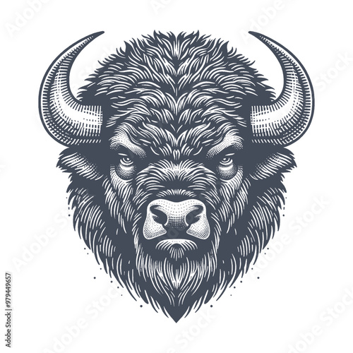 bison vector illustration
