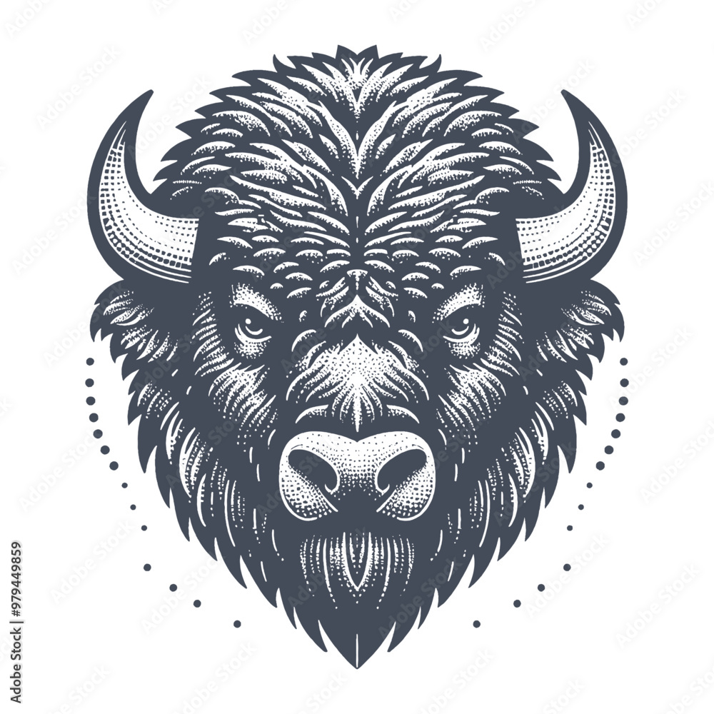 Fototapeta premium bison vector illustration